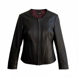 COUTURE By J Park Genuine Lamb Skin Leather Black Jacket Coat M